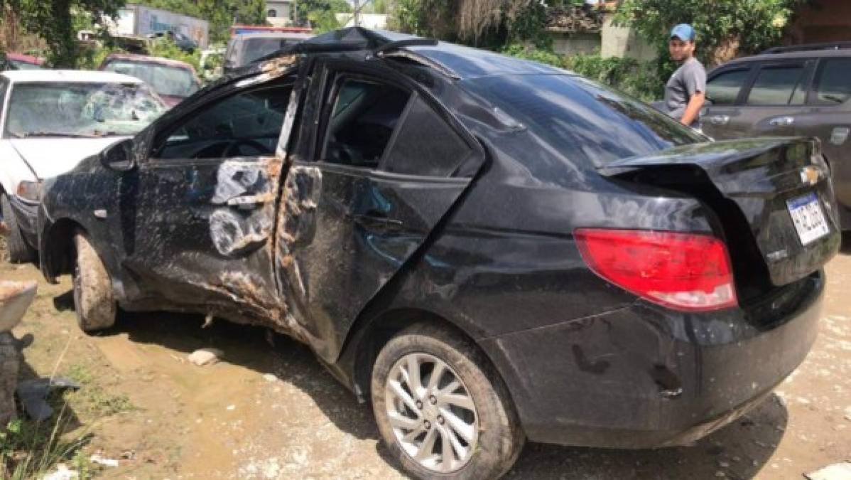 En fotos: Así quedó el auto de Marcelo Canales tras su aparatoso accidente en El Progreso