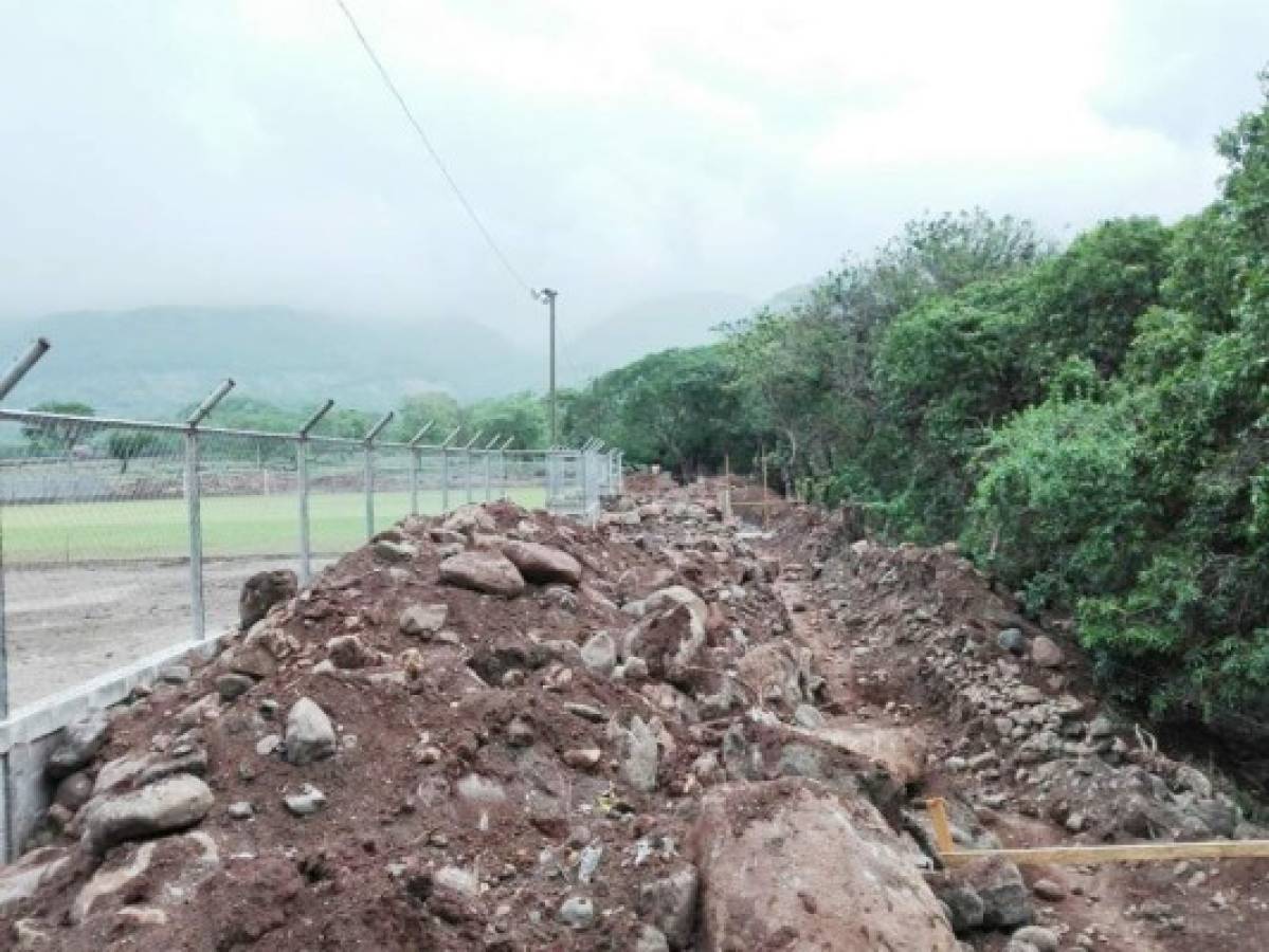 Así es el nuevo y moderno estadio que se construye en Orocuina, Choluteca