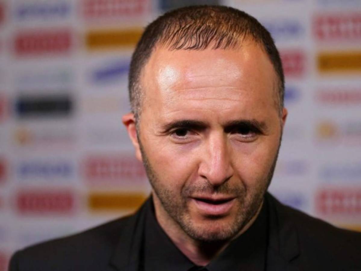 SYDNEY, AUSTRALIA - MARCH 26: Coach of Qatar, Djamel Belmadi, speaks to the media after the 2015 AFC Asian Cup draw at Sydney Opera House on March 26, 2014 in Sydney, Australia. (Photo by Joosep Martinson/Getty Images)