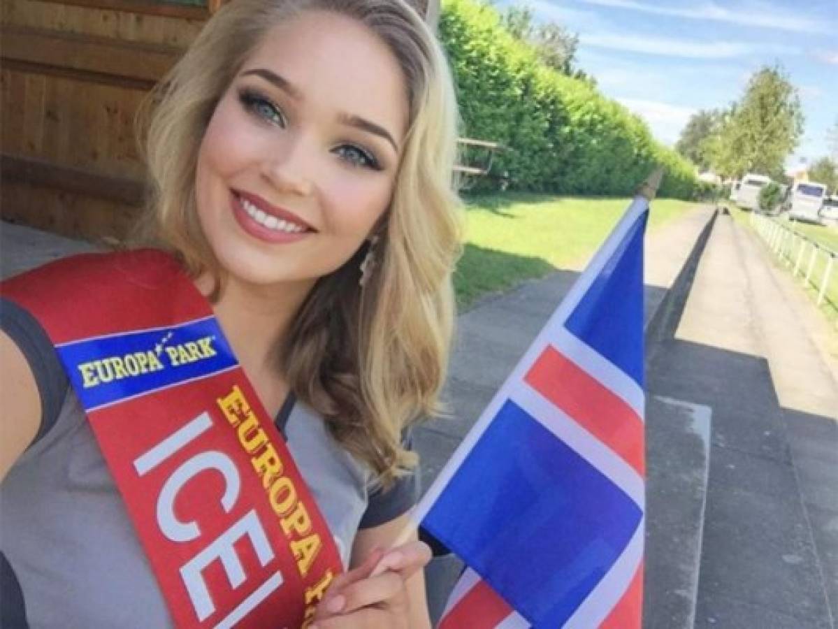 Arna Yr Jonsdottir, la sexy islandesa que fue coronada como Miss Eurocopa