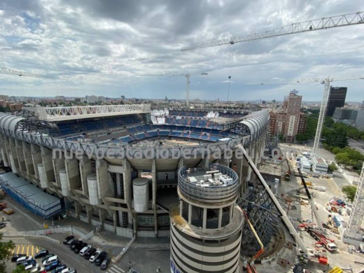Como nunca lo habías visto: Así luce el Santiago Bernabéu sin césped durante la remodelación