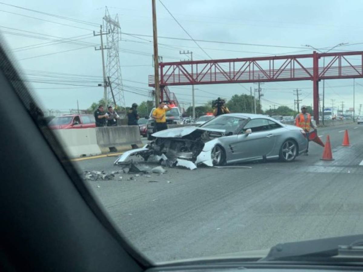 ¡Qué susto! Tuca Ferretti se accidenta y destruye su lujoso Mercedes Benz