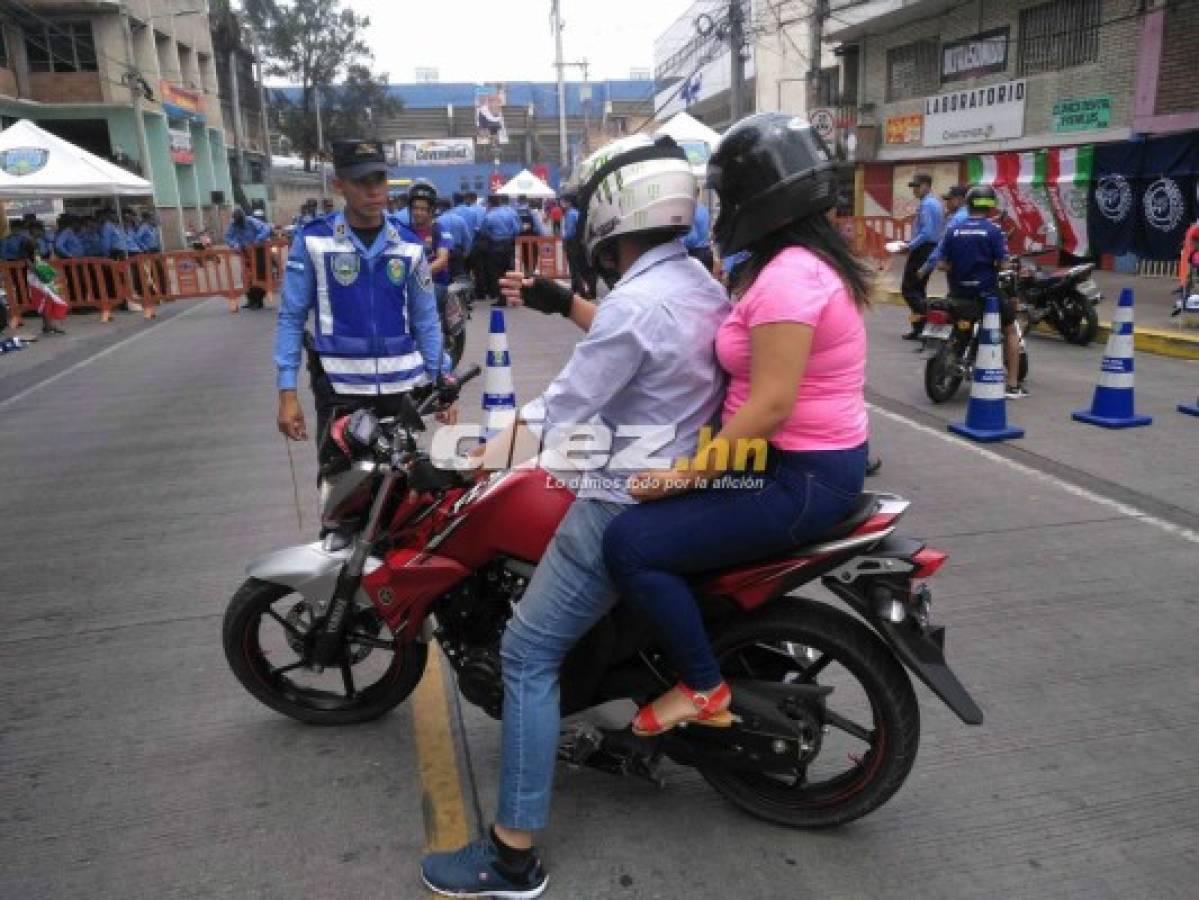 Gran ambiente: Máxima seguridad y lluvia en el estadio Nacional para la final Motagua-Marathón