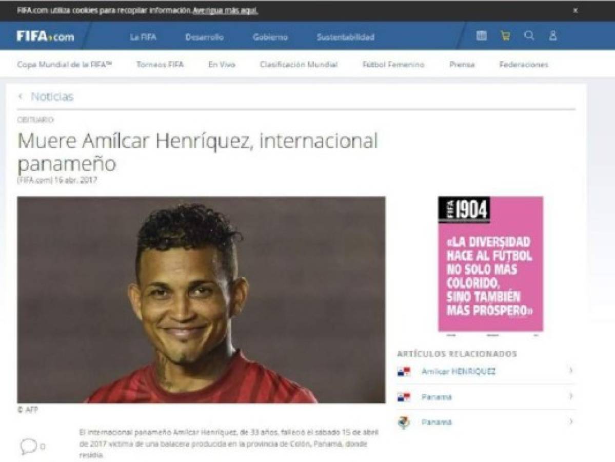 Así reaccionaron los medios por la muerte del jugador Amílcar Henríquez