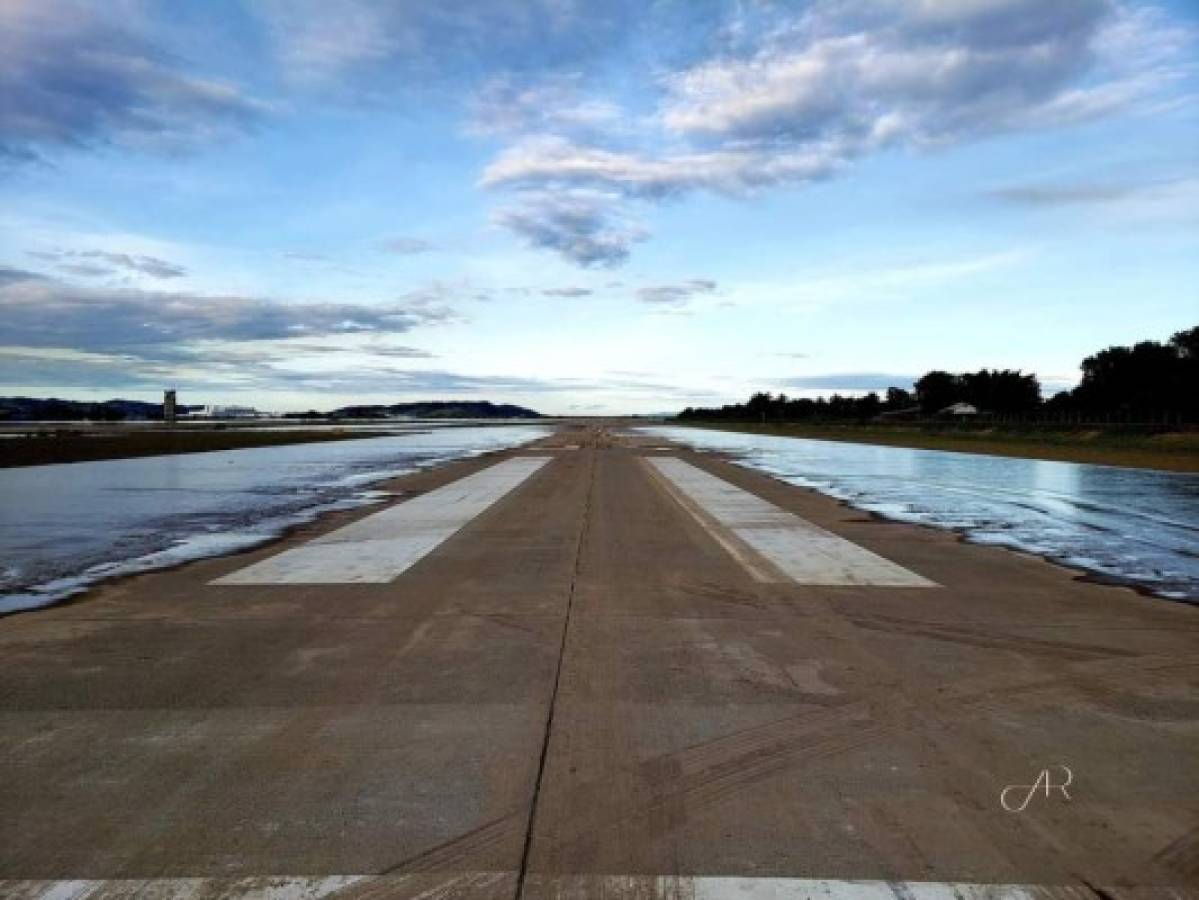 ¿Cuánto tardarán en habilitarlo? Así luce el aeropuerto de San Pedro Sula tras el paso de Eta