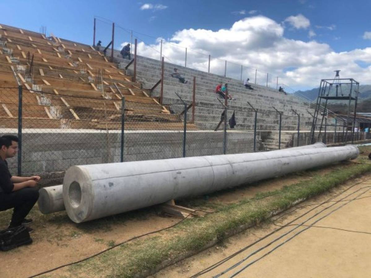 Fotos: Así va la remodelación en el estadio Marcelo Tinoco de Danlí