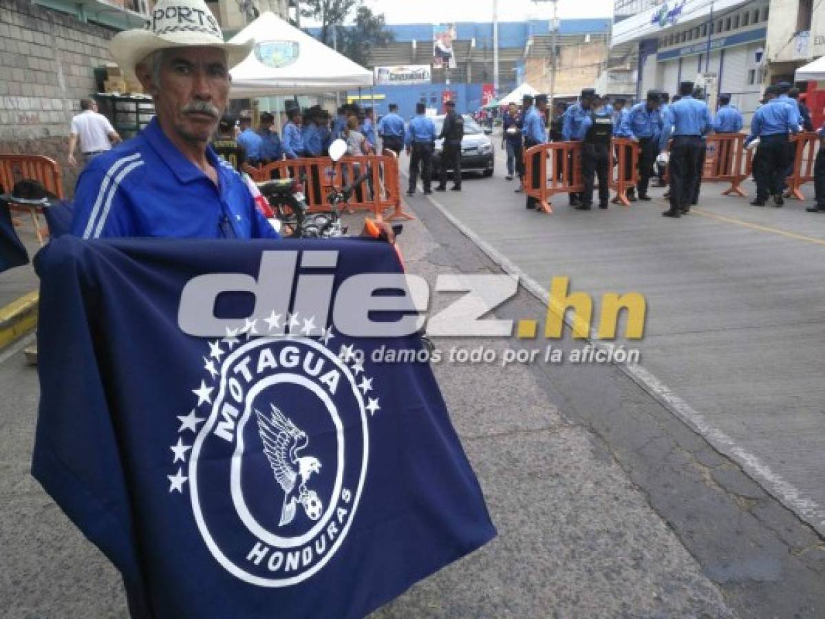 Gran ambiente: Máxima seguridad y lluvia en el estadio Nacional para la final Motagua-Marathón