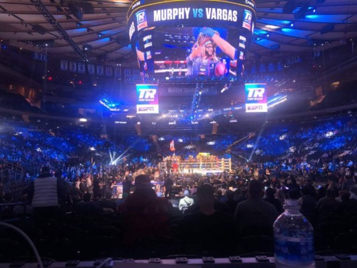 Hondureños presente en el llenazo del Madison Square Garden para pelea de Teófimo López