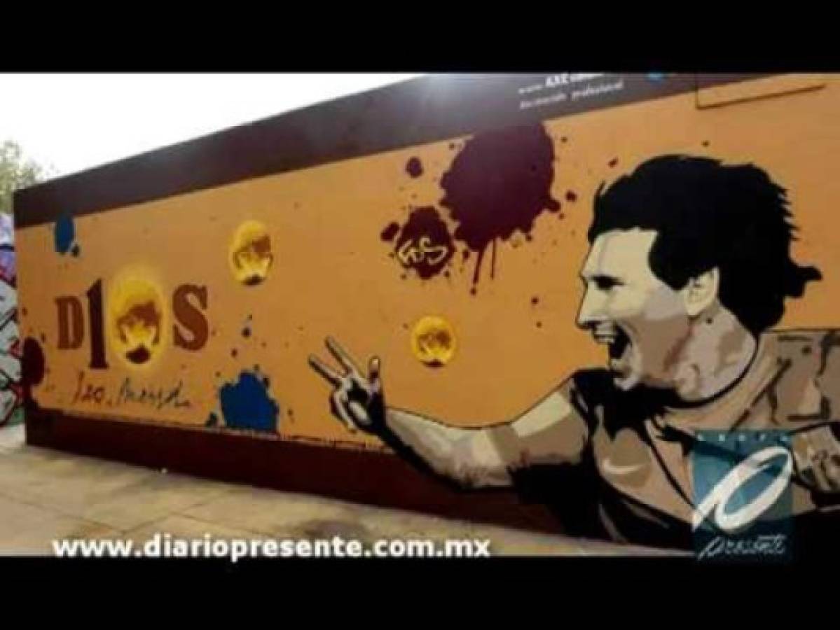 FOTOS: Los graffitis más sensacionales de Messi y Cristiano Ronaldo