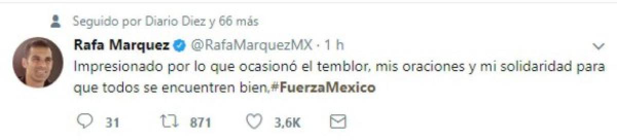 ¡Ojo! Famosos, deportistas e incluso Donald Trump envían sus mensajes de solidaridad a México