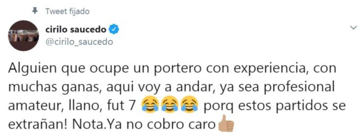 Cirilo Saucedo hace las de Honda y pide trabajo en Twitter: ''Ya no cobro caro''