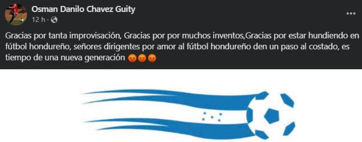 La molestia de Osman Chávez tras la goleada en contra de Honduras ante México.