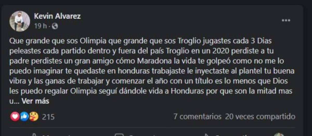 ¡No se olviden de la medalla de Carlos Pineda! Los mensajes en redes de los jugadores de Olimpia tras la 32