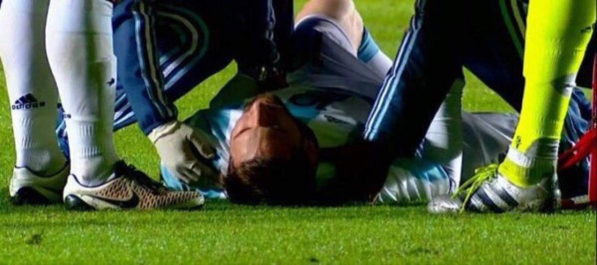 Dolor y angustia; así sufrió Lionel Messi tras lesionarse ante Honduras