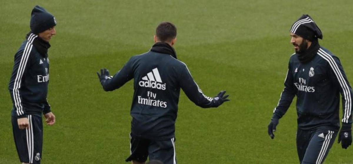 Con frío y tensión: Así fue el primer entrenamiento de Santiago Solari en el Real Madrid