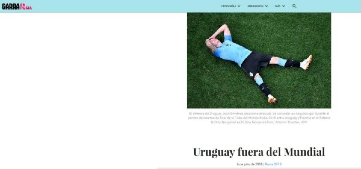 PORTADAS: Medios de Francia optimistas y mucha tristeza en Uruguay