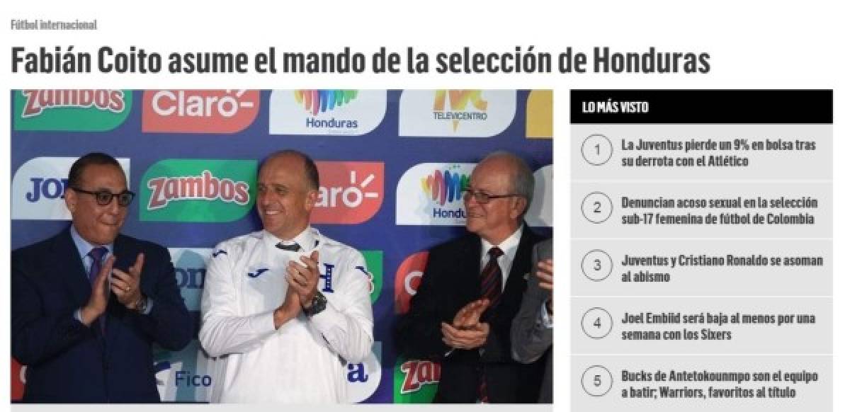 ¡Nueva era! Así reacciona la prensa tras la llegada de Fabián Coito a la 'H'