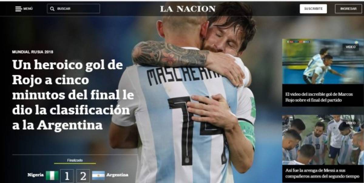 Milagro mundial y al Rojo vivo: Titulares de la prensa tras clasificación de Argentina