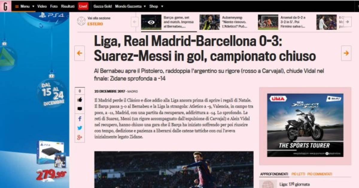 Así cuenta el mundo la humillante paliza del Barcelona al Real Madrid
