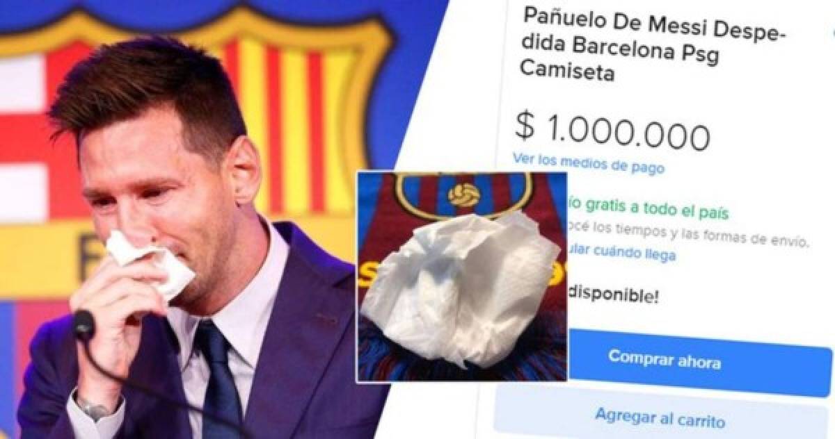 Modelo ofrece tremenda fortuna por el pañuelo que usó Messi en su despedida y revela para qué lo quiere