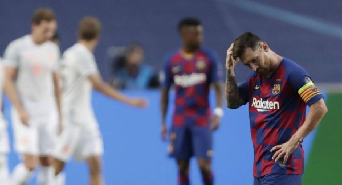 Lo que no se vio en TV: Un Messi hundido y la cara de vergüenza de Quique Setién tras la paliza