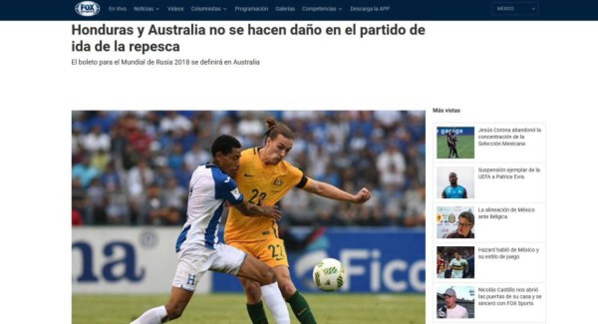 Prensa internacional habla de 'tumba' y 'campo horrendo' sobre el Honduras-Australia