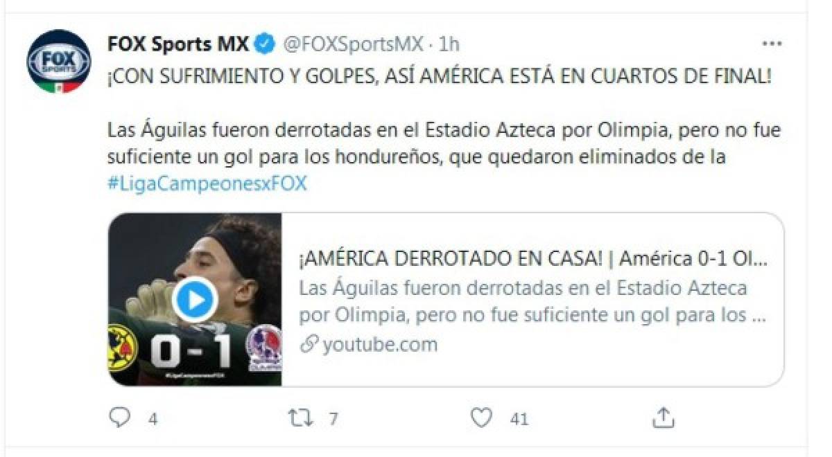 Lo que dice la prensa mexicana sobre el Olimpia: 'Cerca del aztecazo y un equipo sucio'