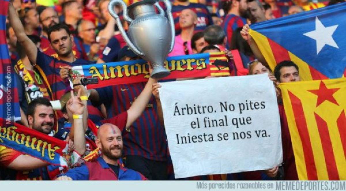 ¡Imperdibles! Andrés Iniesta, protagonista de los memes con su adiós del FC Barcelona