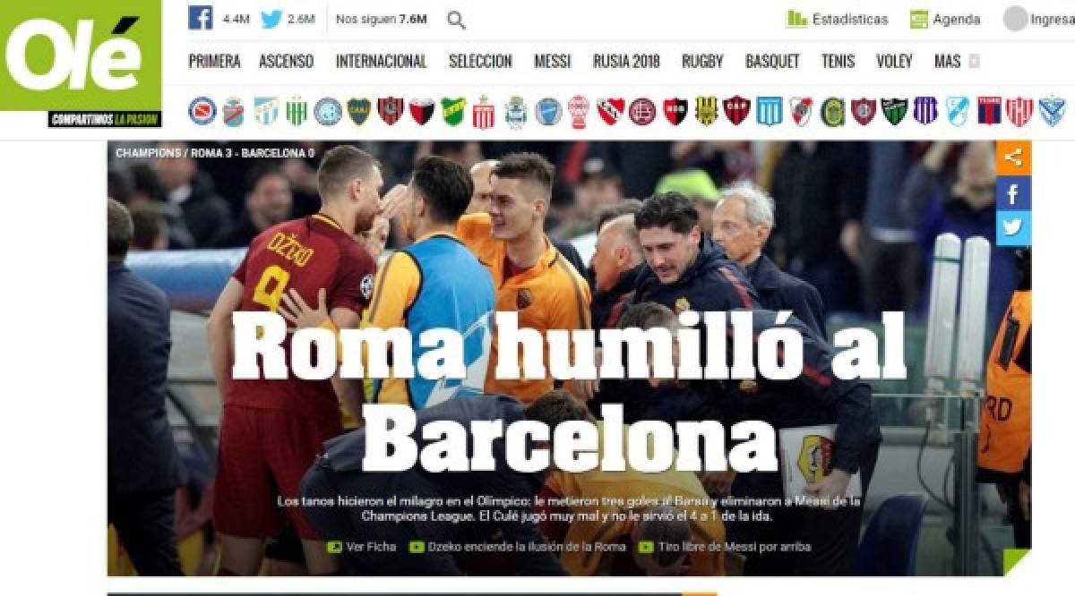 La prensa internacional no perdona al Barça: 'Papelón histórico'