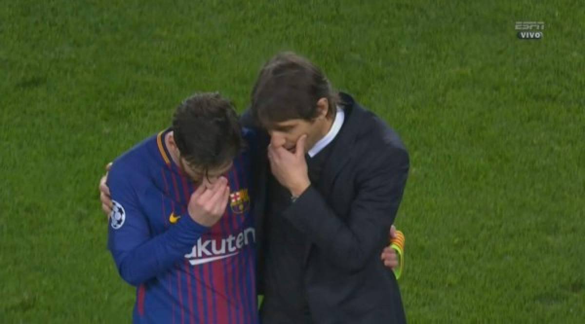 En fotos: Conte se rinde a Messi, la felicidad de Dembélé y la dedicatoria de Leo