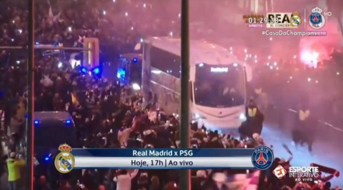 EN FOTOS: La brutal llegada del Real Madrid al Santiago Bernabéu