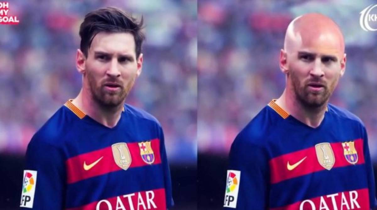 ¿Ya vieron a Messi y a Özil? Así serían los cracks del fútbol si fueran calvos