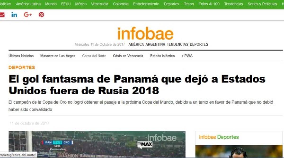 Escándalo mundial por gol fantasma: Así cuentan en el mundo gol de Panamá a Costa Rica