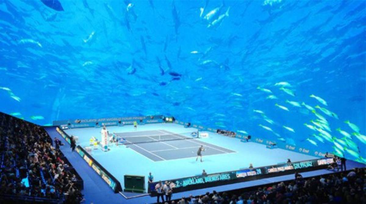 Los maravillosos caprichos en Dubai: Una cancha de Tenis bajo el agua