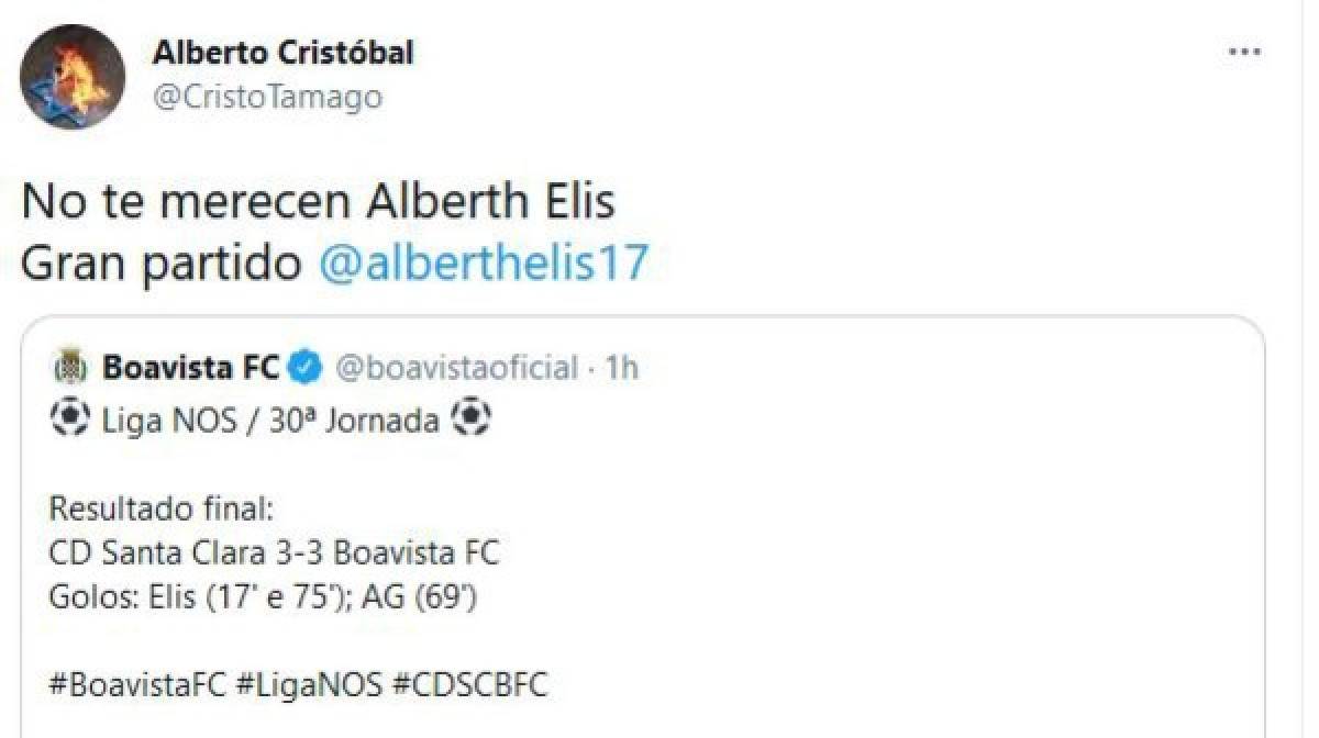 En medios y redes: Lo que dicen del doblete de Alberth Elis en empate de Boavista ante Santa Clara