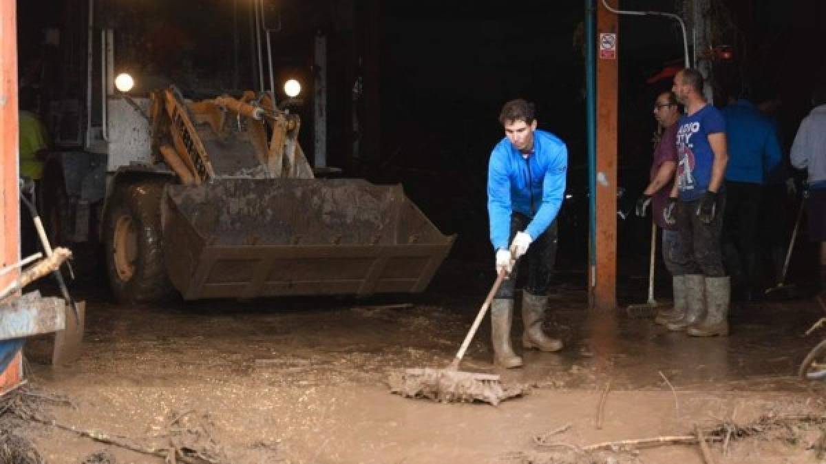 Ejemplar: Así ayuda Rafa Nadal en Mallorca tras inundaciones
