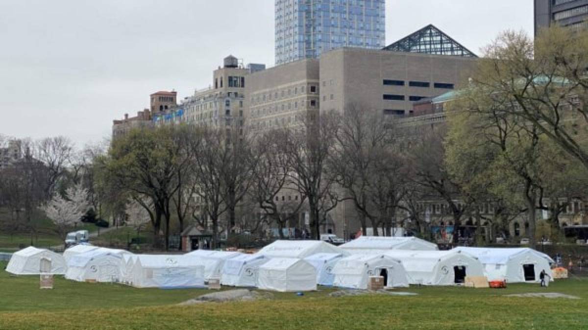 Así es el moderno hospital de campaña instalado en el Central Park de New York