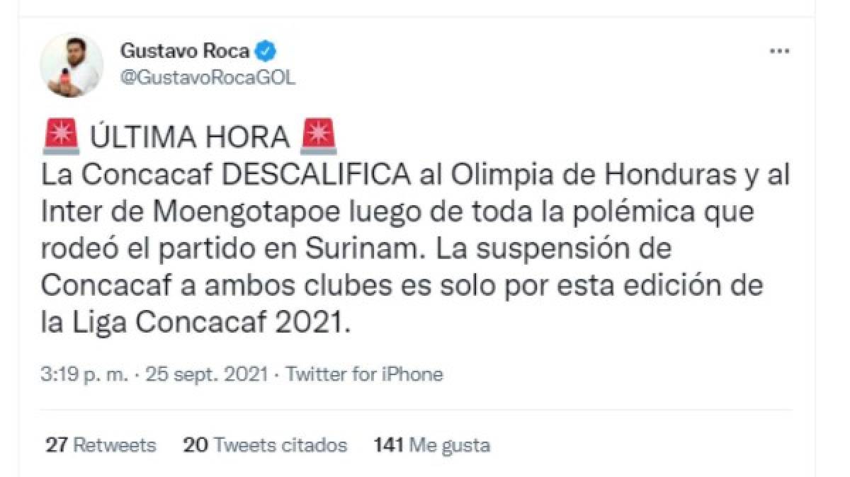 Periodistas y prensa internacional sobre el escándalo de Olimpia en la Concacaf: ''Salió cara la bromita de los 100 dólares''