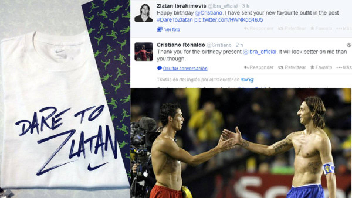 El irónico regalo de cumpleaños de Zlatan Ibrahimovic a Cristiano