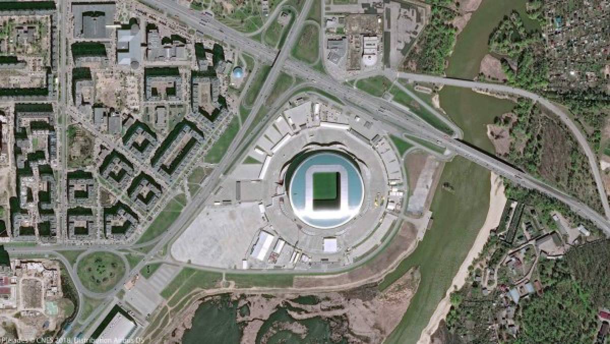 ¡Espectaculares! Así se ven desde el espacio los 12 estadios del Mundial de Rusia 2018