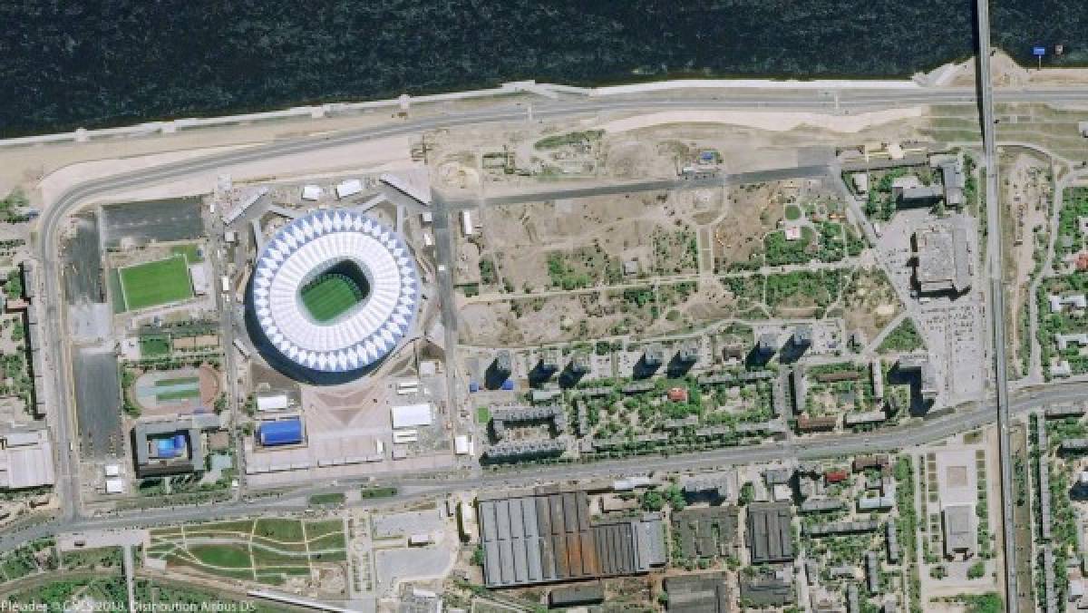 ¡Espectaculares! Así se ven desde el espacio los 12 estadios del Mundial de Rusia 2018