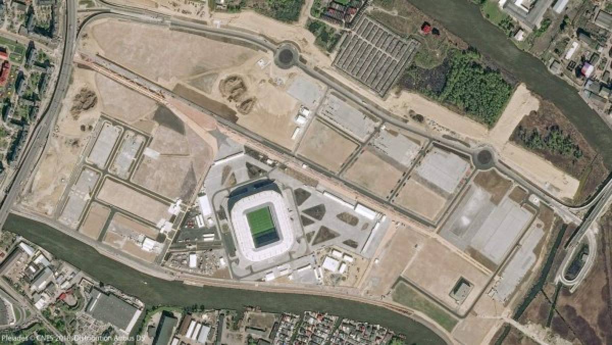 ¡Espectaculares! Así se ven desde el espacio los 12 estadios del Mundial de Rusia 2018