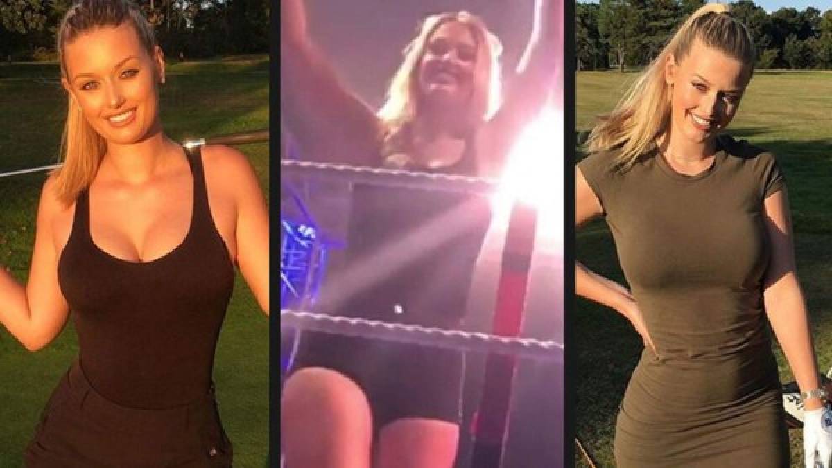 Increíble transformación: De sexy golfista viral de día a 'chica del ring' de boxeo por la noche   