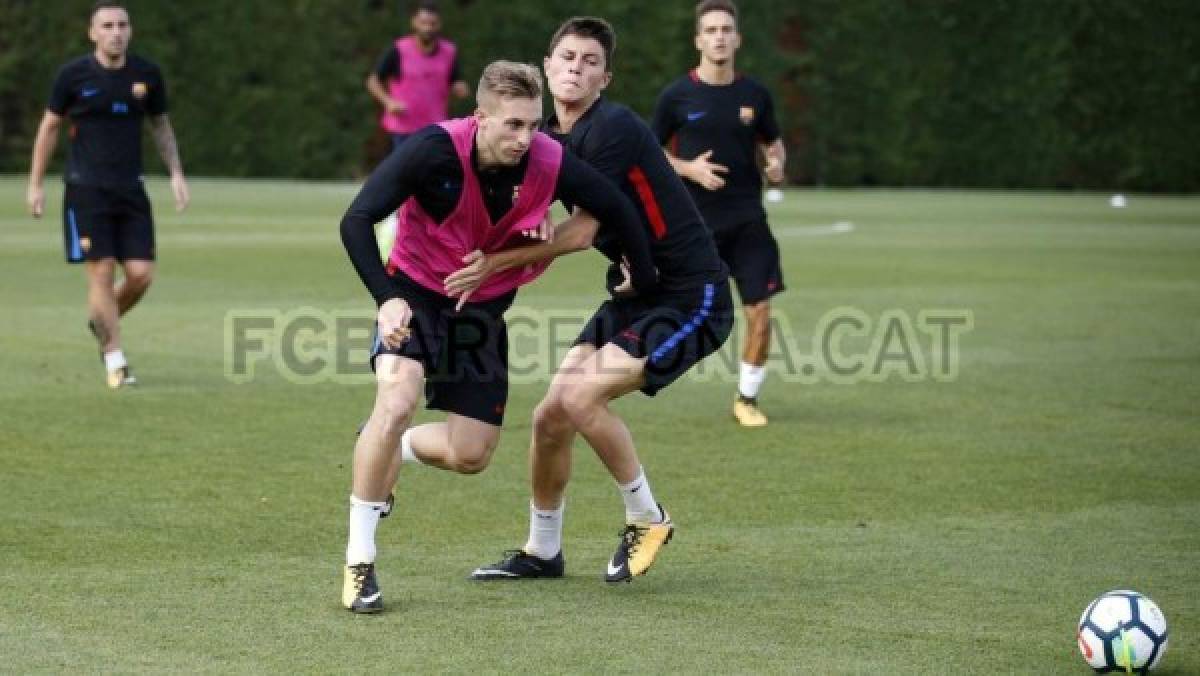 Choco Lozano, bajo la mirada de Ernesto Valverde en el Barcelona