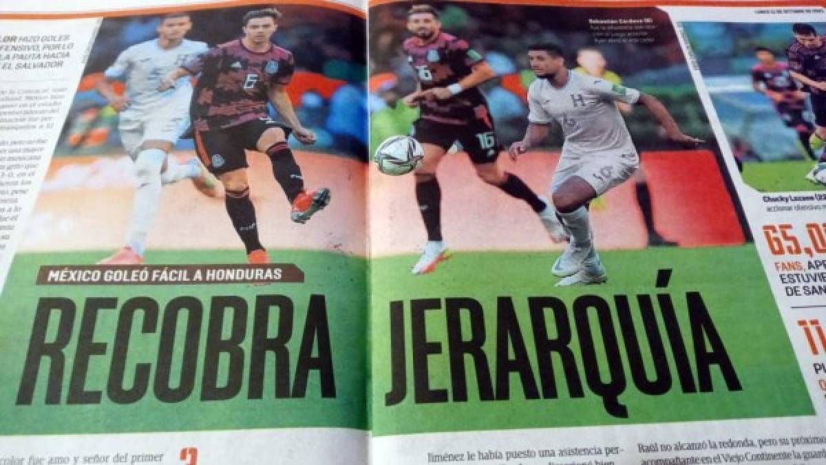 'Goleó fácil a Honduras': Las portadas de los diarios de México tras golear a la 'H' en el Azteca