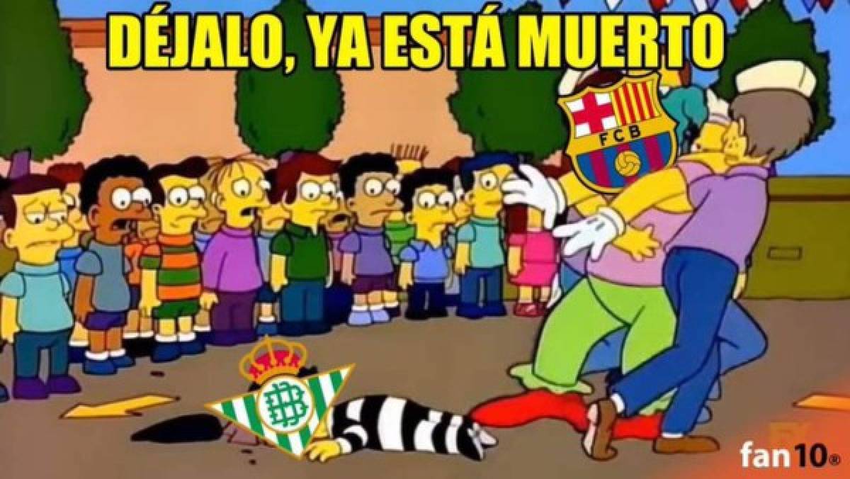 Crueles: Los memes de la paliza del Barcelona al Betis con los gestos de Messi como protagonistas