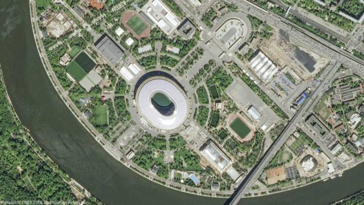 ¡Espectaculares! Así se ven desde el espacio los 12 estadios del Mundial de Rusia 2018