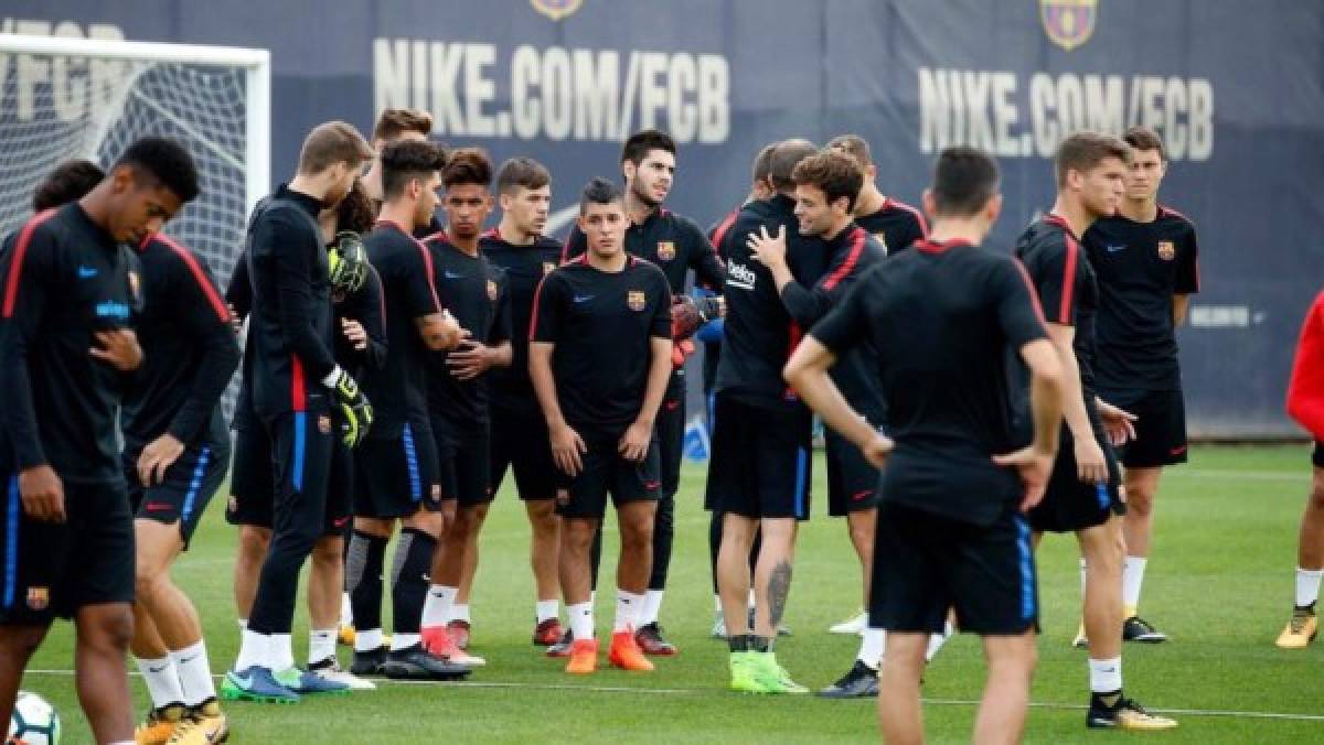 Choco Lozano, bajo la mirada de Ernesto Valverde en el Barcelona