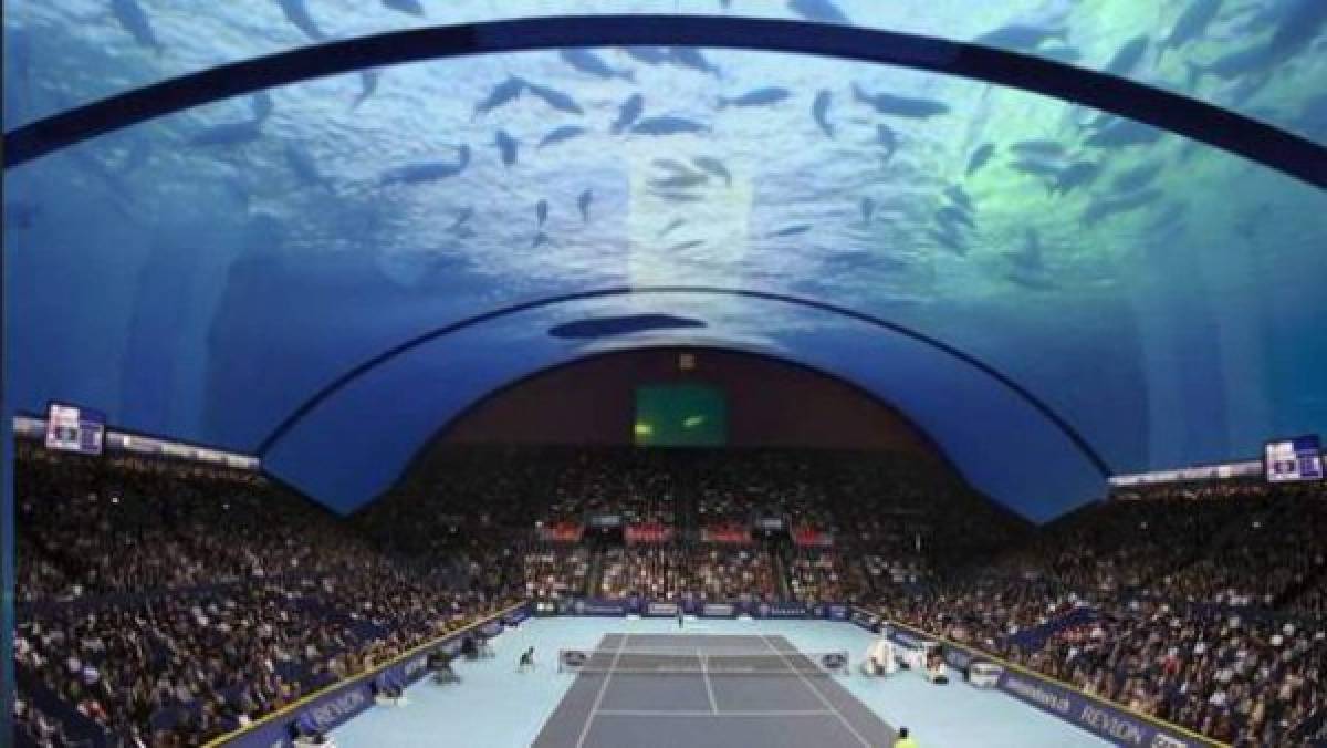 Los maravillosos caprichos en Dubai: Una cancha de Tenis bajo el agua