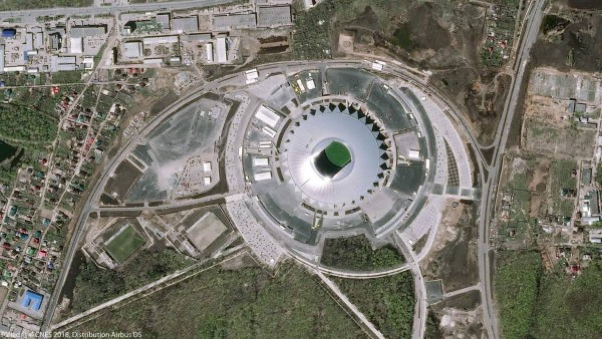 ¡Espectaculares! Así se ven desde el espacio los 12 estadios del Mundial de Rusia 2018